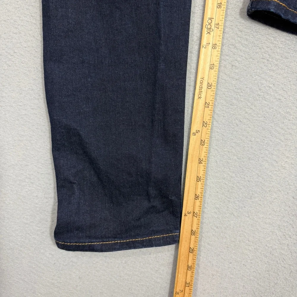 Levis 502 Regular Taper Jeans Men's 34x30 Blue Dark Wash Stretch Denim Western